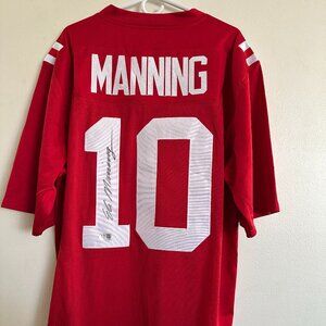 ELI MANNING SIGNED NEW YORK GIANTS AUTOGRAPHED CUSTOM JERSEY W/COA - XL - 891